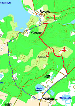 Karta vandringsled Räfshalen