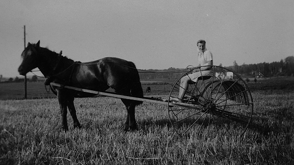Elsa med hästen Lilljäntan 1943