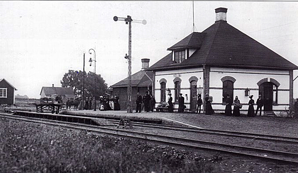 Källna järnvägsstation 1904 Foto: Blomgrens foto